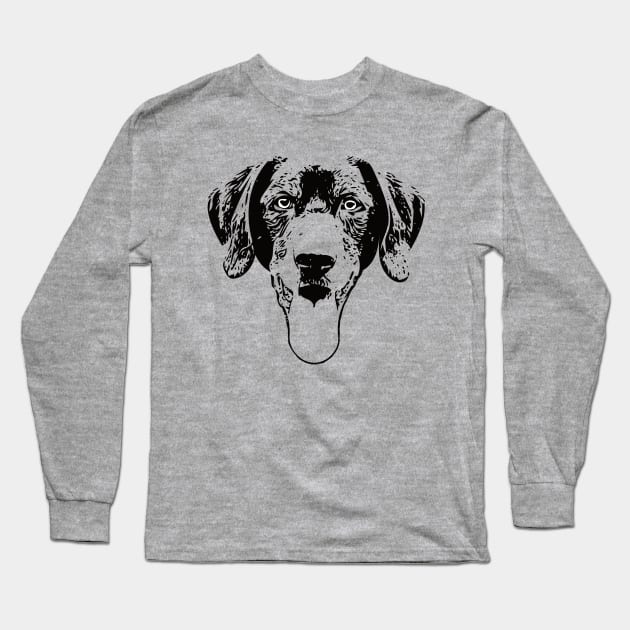Black Lab Labrador Retriever Long Sleeve T-Shirt by DoggyStyles